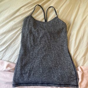 Lululemon Gray Racerback Work Out Tank Top
